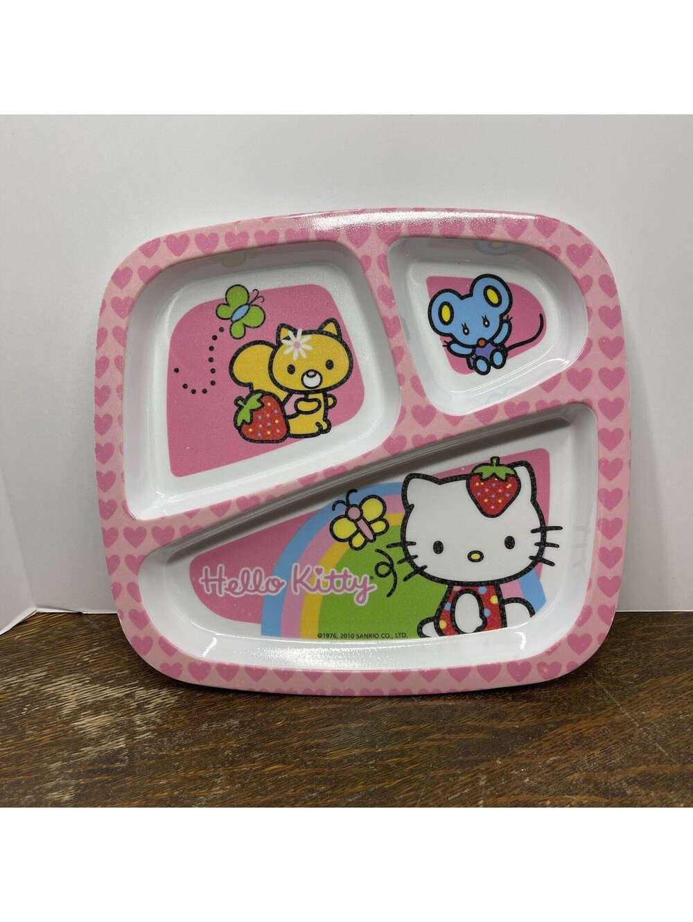 HELLO KITTY Divided Plastic Food Snack Plate 2010 ZAK! Y2K Vintage